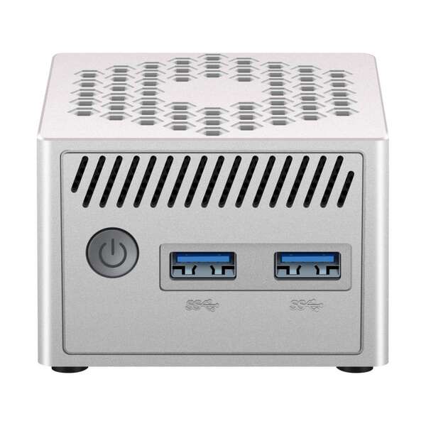 Leotec MiniPc N100 Mini Ordenador Intel Alder Lake N100 a 3.8Ghz - 12GB - 256GB SSD - RJ-45, USB-3.0, HDMI, VGA, DisplayPort - Color Plata