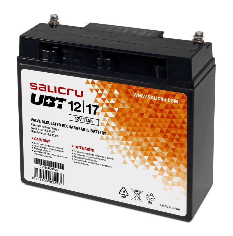 Salicru UBT 12/17 Bateria AGM Recargable de 17 Ah / 12 V 1 Salicru UBT 12/17 Bateria AGM Recargable de 17 Ah / 12 V