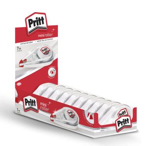 Pritt Mini Roller Corrector 4.2mm x 7m - Compacto y Ergonomico - Punta Flexible de Alta Precision - Compatible con todo Tipo de Papel