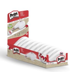Pritt Eco Flex Roller Cinta Correctora 4.2mm x 10m - Cinta Reciclable - Correcciones Precisas - Aplicacion Ergonomica - Punta Flexible
