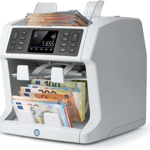 Safescan 2995-SX Contadora de Billetes - Procesamiento Avanzado de Efectivo - Clasificacion por Divisa, Estado y Falsificaciones - Funciones de Ahorro de Tiempo