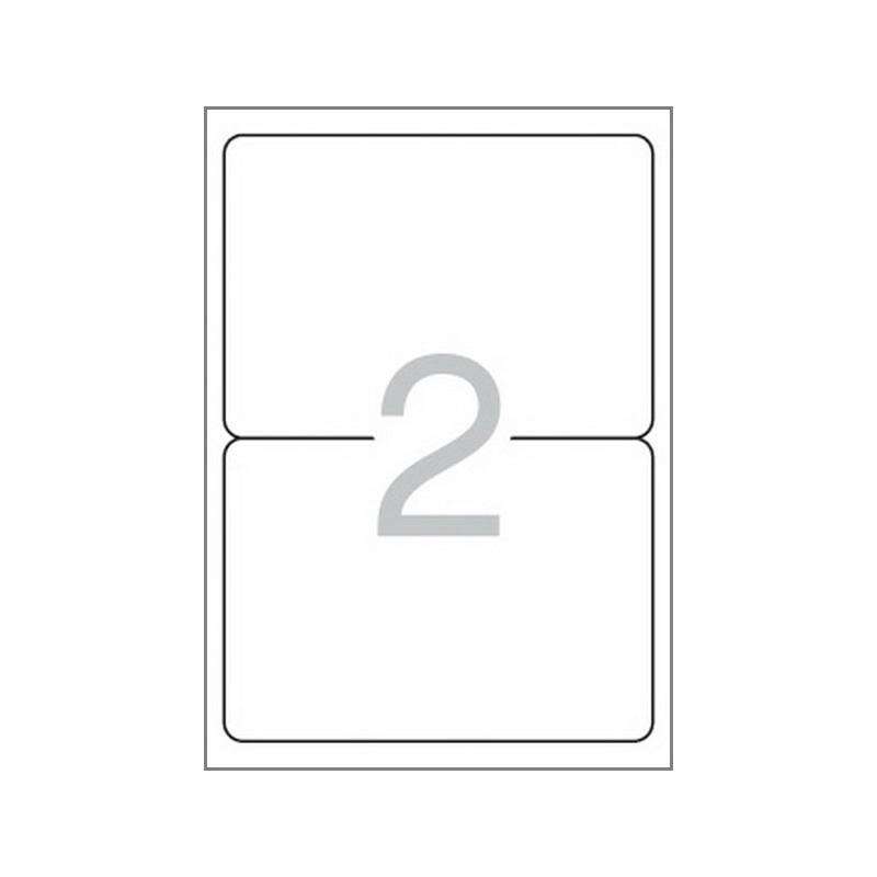 Multi3 Pack de 200 Etiquetas Blancas Cantos Redondeados Tamaño 199,6x144,5mm con Adhesivo Permanente para Multiples Usos