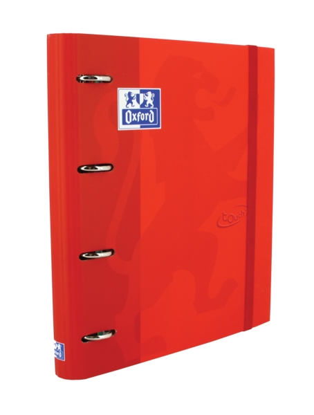 Oxford Touch A4+ Europeanbinder - Tapa Extradura Resistente - Lomo de 45mm - Anillas de 4Dx35mm - Incluye Recambio 5x5 - Color Carmin 1 Oxford Touch A4+ Europeanbinder - Tapa Extradura Resistente - Lomo de 45mm - Anillas de 4Dx35mm - Incluye Recambio 5x5 - Color Carmin
