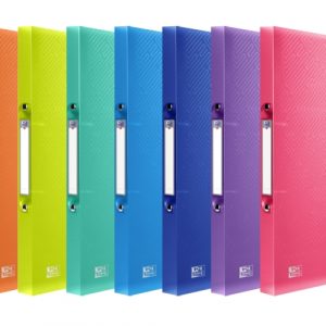 Oxford Urban Carpeta de Anillas A4 - Tapa Plastico Resistente - 2 Anillas de 15mm - Lomo Amplio de 20mm - Colores Surtidos