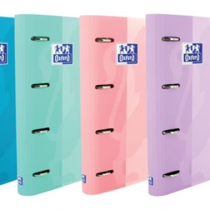 Oxford Touch A4+ Europeanbinder - Tapa Extradura Resistente - Lomo de 45mm - Anillas 4Dx35mm - Incluye Recambio 1 Linea - Colores Surtidos