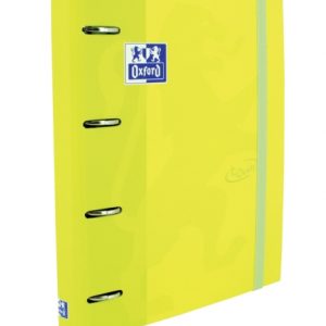 Oxford Touch A4+ Europeanbinder - Tapa Extradura Resistente - Lomo de 45mm - Anillas 4Dx35mm - Incluye Recambio 5x5 - Color Lima