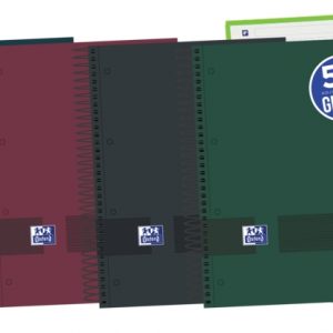 Oxford & You Cuaderno A5+ Tapa Extradura Europeanbook - 120 Hojas - Cuadricula 5x5 - Colores Surtidos
