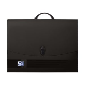 Oxford Carpeta de Dibujo A3 con Cierre y Asa Negra - Tamaño A3 - Cierre Seguro - Asa Resistente - Diseño Elegante