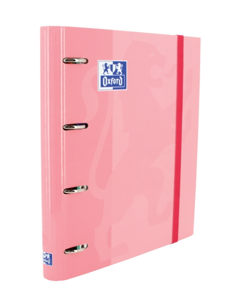 Oxford Europeanbinder Classic A4+ Carpeta de Anillas con Recambio Cuadricula 5x5 - Tapa Extradura - Cierre con Goma Elastica - Color Rosa Chicle 1 Oxford Europeanbinder Classic A4+ Carpeta de Anillas con Recambio Cuadricula 5x5 - Tapa Extradura - Cierre con Goma Elastica - Color Rosa Chicle