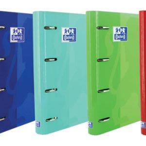 Oxford Europeanbinder Classic A4+ Carpeta de Anillas con Recambio 1 Linea - Tapa Extradura - Cierre con Goma Elastica - Colores Surtidos