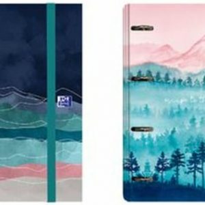 Oxford Ice Explorer Europeanbinder A4+ Carpeta de Anillas 4x 35mm con Recambio 5x5 - Lomo de 45mm - Tapa Extradura con Cierre de Goma elastica - 2 Diseños Diferentes