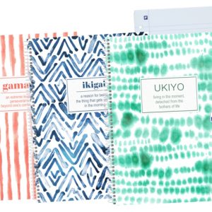 Oxford Japandi A4+ Europeanbook - Tapa Extradura Resistente - 1 Linea y 2 Margenes para Organizacion - 80 Hojas de Alta Calidad