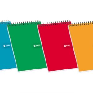 Enri Bloc de Notas Espiral Tapa Blanda 16º 4x4 - Hojas Cuadriculadas - Tamaño Compacto - Ideal para Apuntes y Dibujos