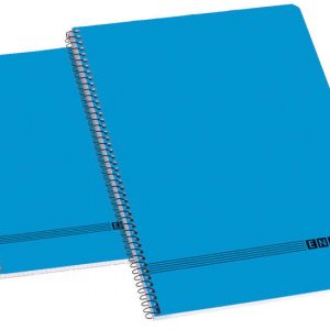 Enri Oficina 4º Tapa Blanda Cuaderno Espiral - Tamaño 4º - Cuadricula 4x4 - Color Azul