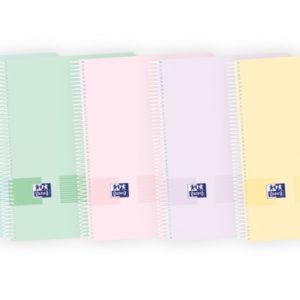 Oxford Live & Go Europeanbook A4+ - Tapa de Plastico - 8 Colores Pastel - 160 Hojas - Organizacion y Estilo en un Solo Producto