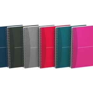 Oxford Office Essentials A5 Cuaderno Espiral Tapa Blanda - 90 Hojas - Cuadricula 5x5 - Colores Surtidos