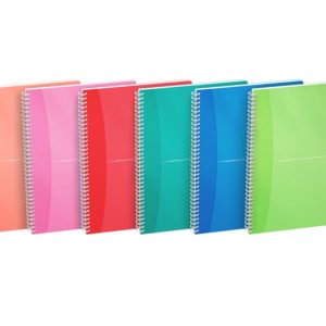 Oxford Office My Colours Cuaderno Espiral A4 - Tapa de Plastico - 5x5 - 90 Hojas - Colores Surtidos