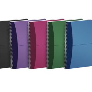 Oxford Office Urban Mix A4 Cuaderno Espiral - Tapa de Plastico Resistente - 90 Hojas Cuadriculadas 5x5 - Colores Surtidos