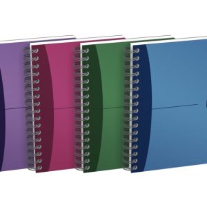 Oxford Office Urban Mix A6 Cuaderno A6 Espiral 90 Hojas Cuadricula 5x5mm - Tapa de Plastico Opaco - Colores Surtidos