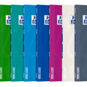 Oxford Openflex Libreta Grapada Tapa Plastico A4+ Seyes - Resistente Tapa de Plastico - Formato A4+ - Hojas con Lineas Seyes - con Margen