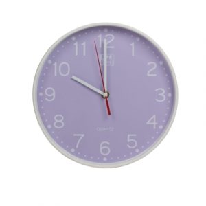 Oxford Reloj de Pared Silencioso para Escritorio Calm 25cm - Diseño Elegante y Minimalista - Funcionamiento Silencioso - Tamaño Compacto de 25cm - Color Lavanda