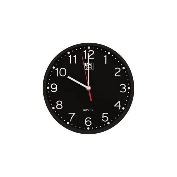 Oxford Reloj de Pared Silencioso para Escritorio Calm 25cm - Diseño Elegante y Minimalista - Funcionamiento Silencioso - Tamaño Compacto de 25cm - Color Negro