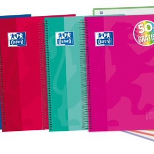 Oxford School Classic A4+ Europeanbook - Tapa Extradura - 5 Liso - 120 Hojas - Colores Surtidos