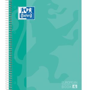Oxford School Classic A5+ Europeanbook - Tapa Extradura Resistente - 50% mas Hojas Gratis - Cuadricula 5x5 - 120 Hojas - Color Ice Mint