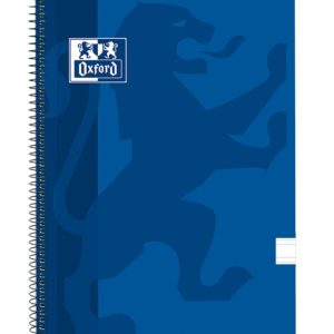 Oxford School Classic Cuaderno Espiral Tapa de Plastico Folio - Pauta 3.5 con Margen - 80 Hojas - Color Azul Marino