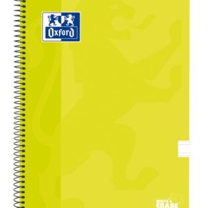 Oxford School Classic Cuaderno Espiral Tapa Extradura Write&Erase - Folio Pauta 3.5mm - 80 Hojas - Color Lima