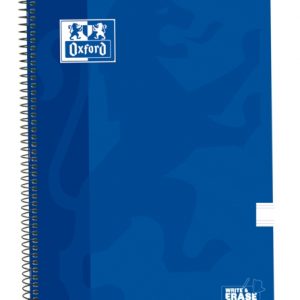Oxford School Classic Cuaderno Espiral Tapa Extradura Write&Erase - Pauta 2.5mm con Margen - 80 Hojas - Color Azul Marino