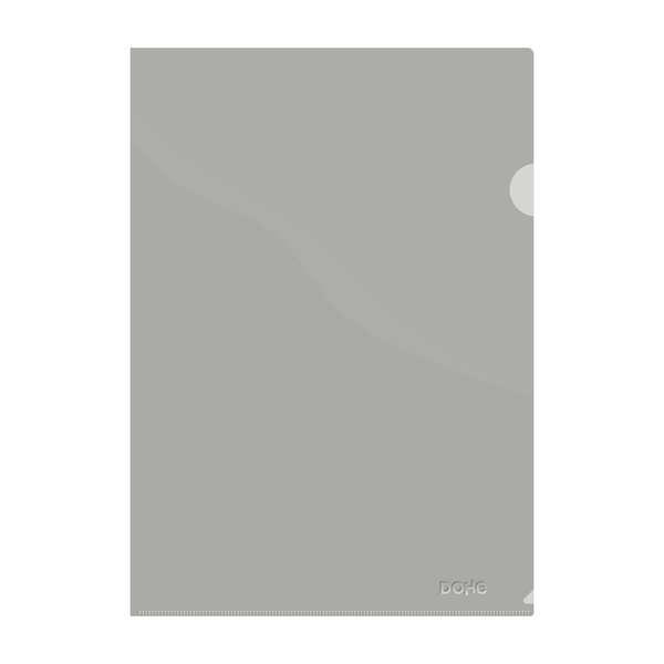 Dohe Dossier Uñero Premium Tamaño A4 - 210x297mm - Fabricado en Polipropileno Translucido de 180 Micras - Color Gris
