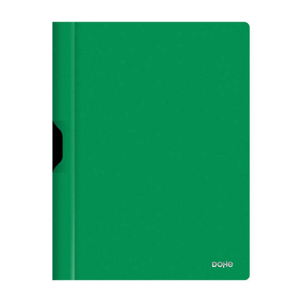 Dohe Dossier con Clip Metalico - Tamaño A4 - Fabricado en Polipropileno Opaco de 350 Micras - Color Verde