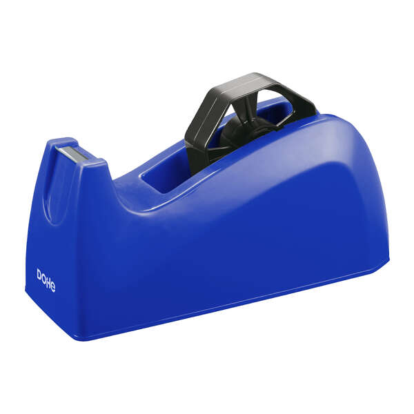 Dohe Portarrollos para Cintas Adhesivas de hasta 19mm y 66 Metros - Cilindro Extraible y Base Antideslizante - Cuchilla Metalica de Corte