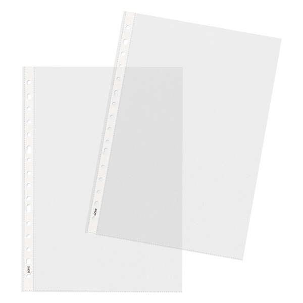Dohe Premium Plus Pack de 100 Fundas Multitaladro Tamaño Folio - Polipropileno Rugoso - 16 Perforaciones