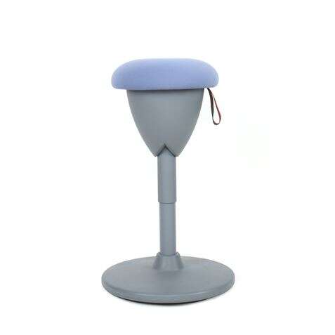Cromad Design Taburete Multiusos - Asiento con Altura Ajustable - Giro de 360º - Tejido a Prueba de Agua - Color Azul Claro/Gris