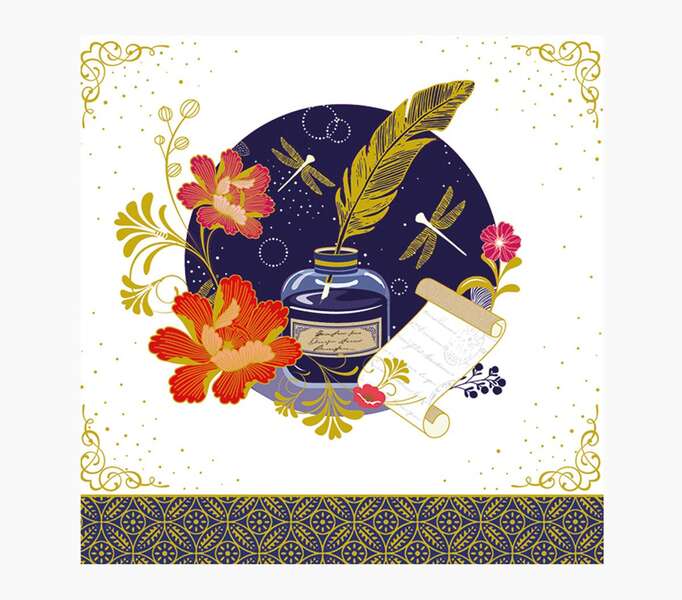 Pictura Tarjeta Arabesque - 16x16cm - Tematica de Diseño Arabe - Tarjeta Triptica sin Envoltorio - Incluye Sobre Blanco - Impresas en Papel con Certificacion FSC 1 Pictura Tarjeta Arabesque - 16x16cm - Tematica de Diseño Arabe - Tarjeta Triptica sin Envoltorio - Incluye Sobre Blanco - Impresas en Papel con Certificacion FSC