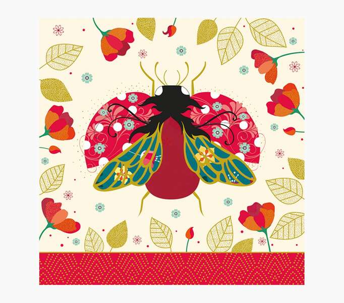 Pictura Tarjeta Arabesque - 16x16cm - Tematica Mariquitas - Tarjeta Triptica sin Envoltorio - Incluido Sobre Blanco - Papel con Certificacion FSC 1 Pictura Tarjeta Arabesque - 16x16cm - Tematica Mariquitas - Tarjeta Triptica sin Envoltorio - Incluido Sobre Blanco - Papel con Certificacion FSC