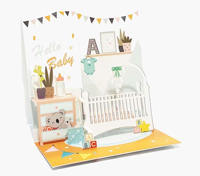 Pictura Tarjeta 3D Pop-Up - 16x16cm - Tematica Bebes - Embolsada Individualmente - Incluido Sobre Blanco - Papel con Certificacion FSC 1 Pictura Tarjeta 3D Pop-Up - 16x16cm - Tematica Bebes - Embolsada Individualmente - Incluido Sobre Blanco - Papel con Certificacion FSC