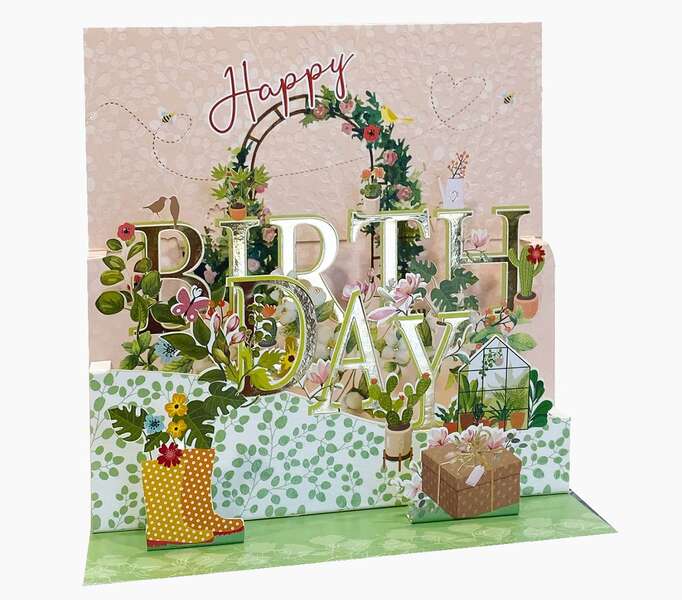 Pictura Tarjeta 3D Pop-Up - 16x16cm - Tematica Invernadero - Embolsada Individualmente - Incluye Sobre Blanco - Papel con Certificacion FSC 1 Pictura Tarjeta 3D Pop-Up - 16x16cm - Tematica Invernadero - Embolsada Individualmente - Incluye Sobre Blanco - Papel con Certificacion FSC