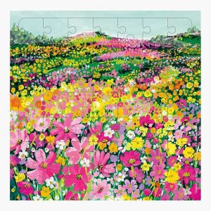 Pictura Tarjeta Puzzle - 15.5x15.5cm - Tematica de Flores - 49 Piezas - Incluye Tarjeta Plegada y Sobre Blanco - Certificacion FSC