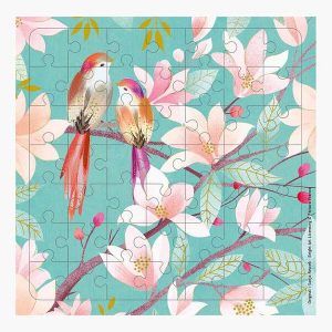 Pictura Tarjeta Puzzle - 15.5x15.5cm - Tematica de Pajaros - 49 Piezas - Incluye Tarjeta Plegada y Sobre Blanco - Certificacion FSC - Embolsada Individualmente