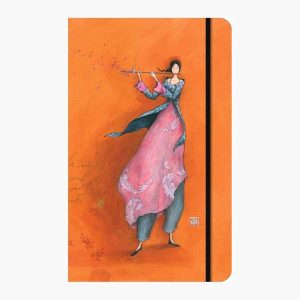 Pictura Gaëlle Boissonnard Cuaderno de Tapa Dura - 13x21cm - Cierre con Cinta Elastica - Cinta de Raso para Marcar La Pagina - 192 Paginas con Lineas