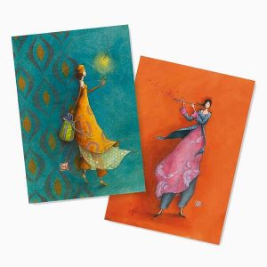 Pictura Aquarupella Gaëlle Boissonnard Pack de 2 Cuadernos A6 48 Paginas - Uno con Cuadricula y el otro Liso - Tamaño 10.5x15cm - Tapa con Acabado en Barniz - Papel Certificado FSC