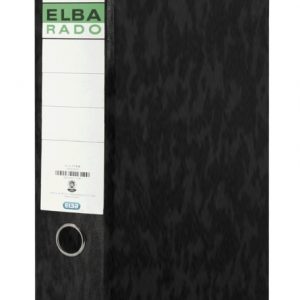 Elba Archivador Palanca Carton Compacto Folio - Lomo 80mm - Resistente Carton Compacto - Color Negro