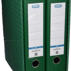 Elba Rado Top Modulo de 2 Archivadores Palanca A4 - Lomo 80mm - Forrado Exterior Plastico - Interior Papel - Color Verde