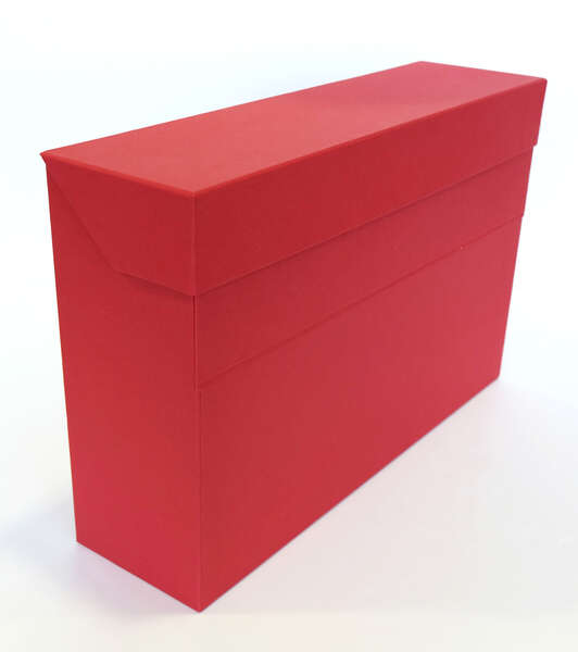 Elba Caja de Transferencia Resistente 39.6x25.4cm - Tapa con Cierre de Seguridad - Asa Ergonomica - Color Rojo Intenso 1 Elba Caja de Transferencia Resistente 39.6x25.4cm - Tapa con Cierre de Seguridad - Asa Ergonomica - Color Rojo Intenso