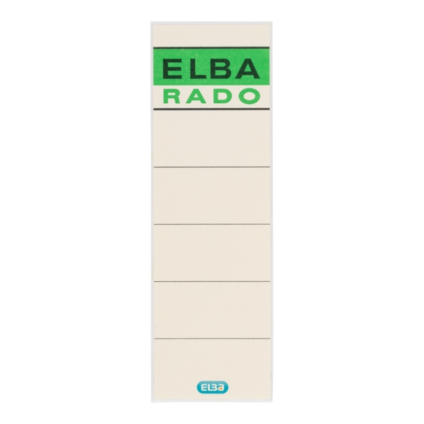 Elba Pack de 100 Unidades Etiquetas Adhesivas L80mm - Facil de Pegar - Medida de 80mm - Color Beige