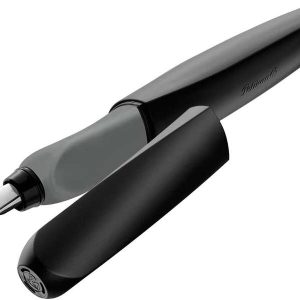 Pelikan Twist Pluma Estilografica Escolar Recargable - Plumilla de Acero Inoxidable Punto M - Cuerpo Color Negro (946806)