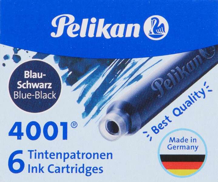 Pelikan Caja de 6 Cartuchos 4001 TP/6 - Tinta de Alta Calidad - Compatible con Plumas Estilograficas - Color Azul/Negro 1 Pelikan Caja de 6 Cartuchos 4001 TP/6 - Tinta de Alta Calidad - Compatible con Plumas Estilograficas - Color Azul/Negro